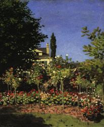 Claude Monet Garden in Bloom at Sainte-Adresse Spain oil painting art